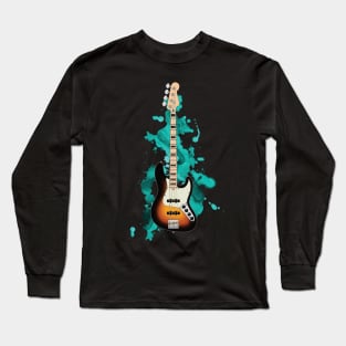 J-style Bass Guitar Sunburst Color Long Sleeve T-Shirt